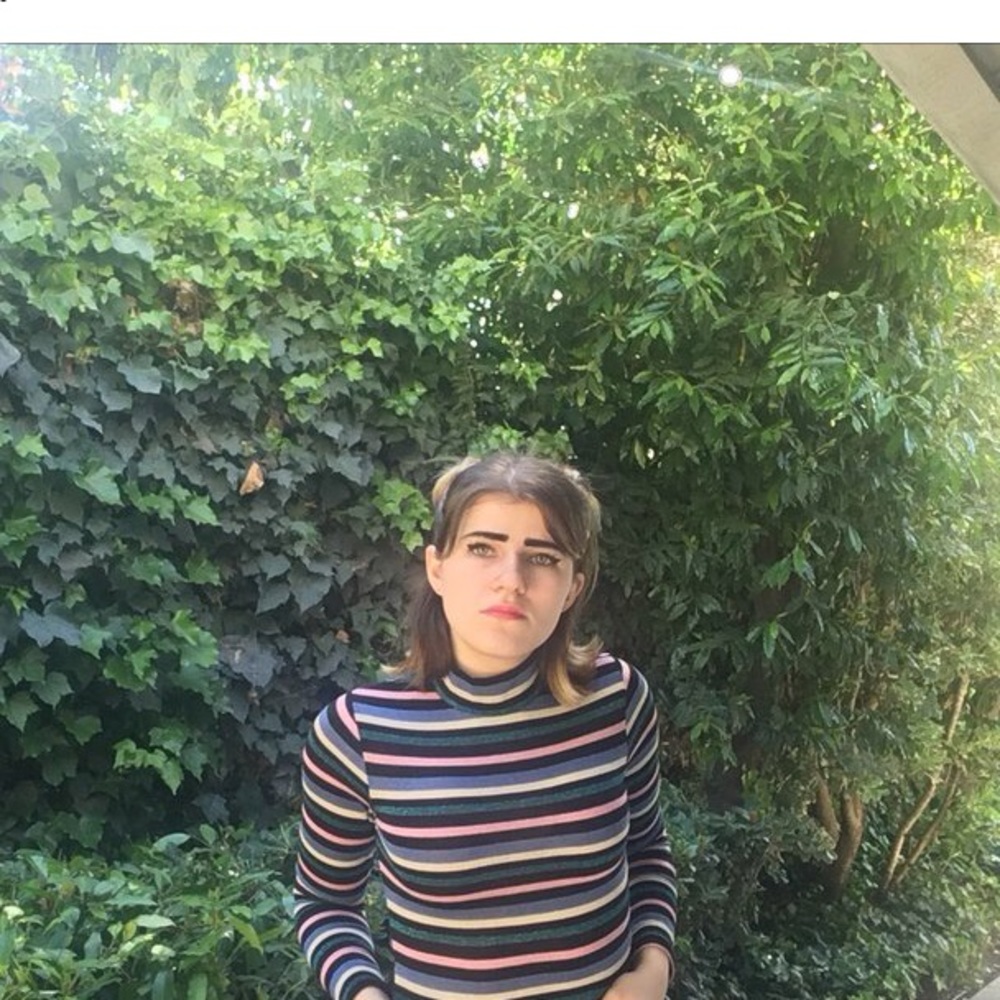 90s Sparkly Striped Turtleneck